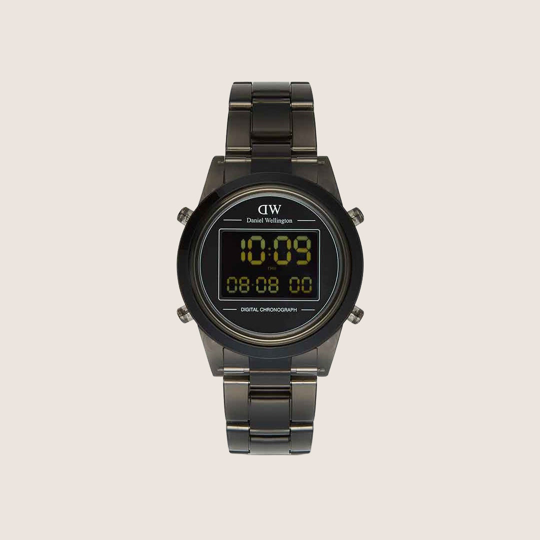 Daniel Wellington Retro Digital Grey Digital Display Date Alarm 36mm Watch DW00100759