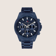 Tommy Hilfiger Men's Watch Blue Dial Octagon Case Bracelet 1710652