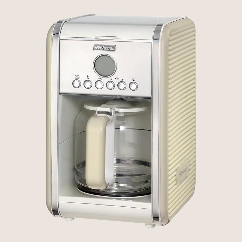 ARIETE Vintage 1342 Filter Coffee Machine Programmable Keep Warm 12 Cups - Beige