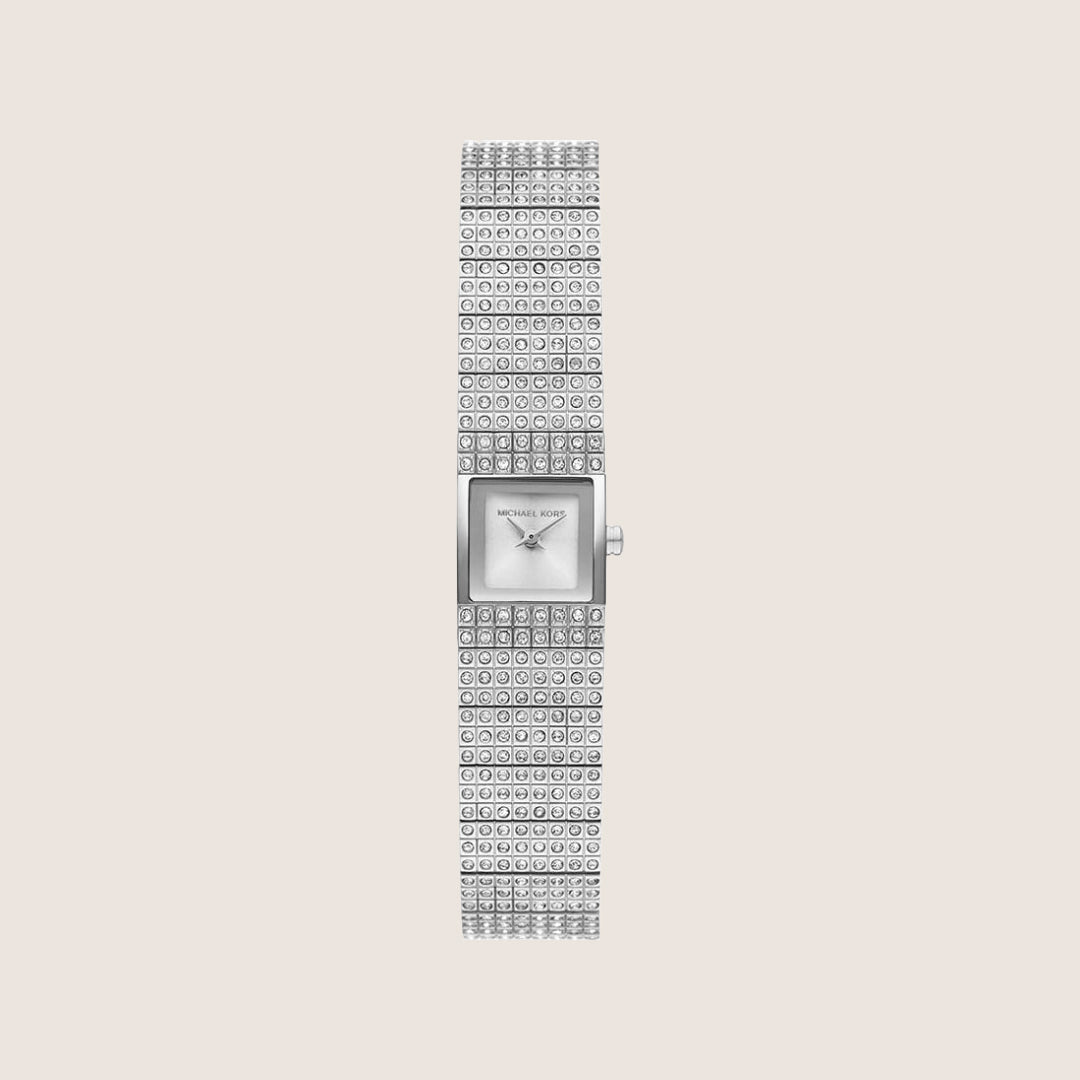 Michael Kors Women's Darrington White Dial Silver Case Watch MK4886