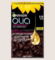 Garnier Olia 5.15 Frozen Brown: 100% Grey Coverage, No Ammonia, for luminous hair color