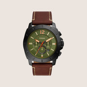 Fossil Mens Privateer Green Chronograph Cushion Watch BQ2760