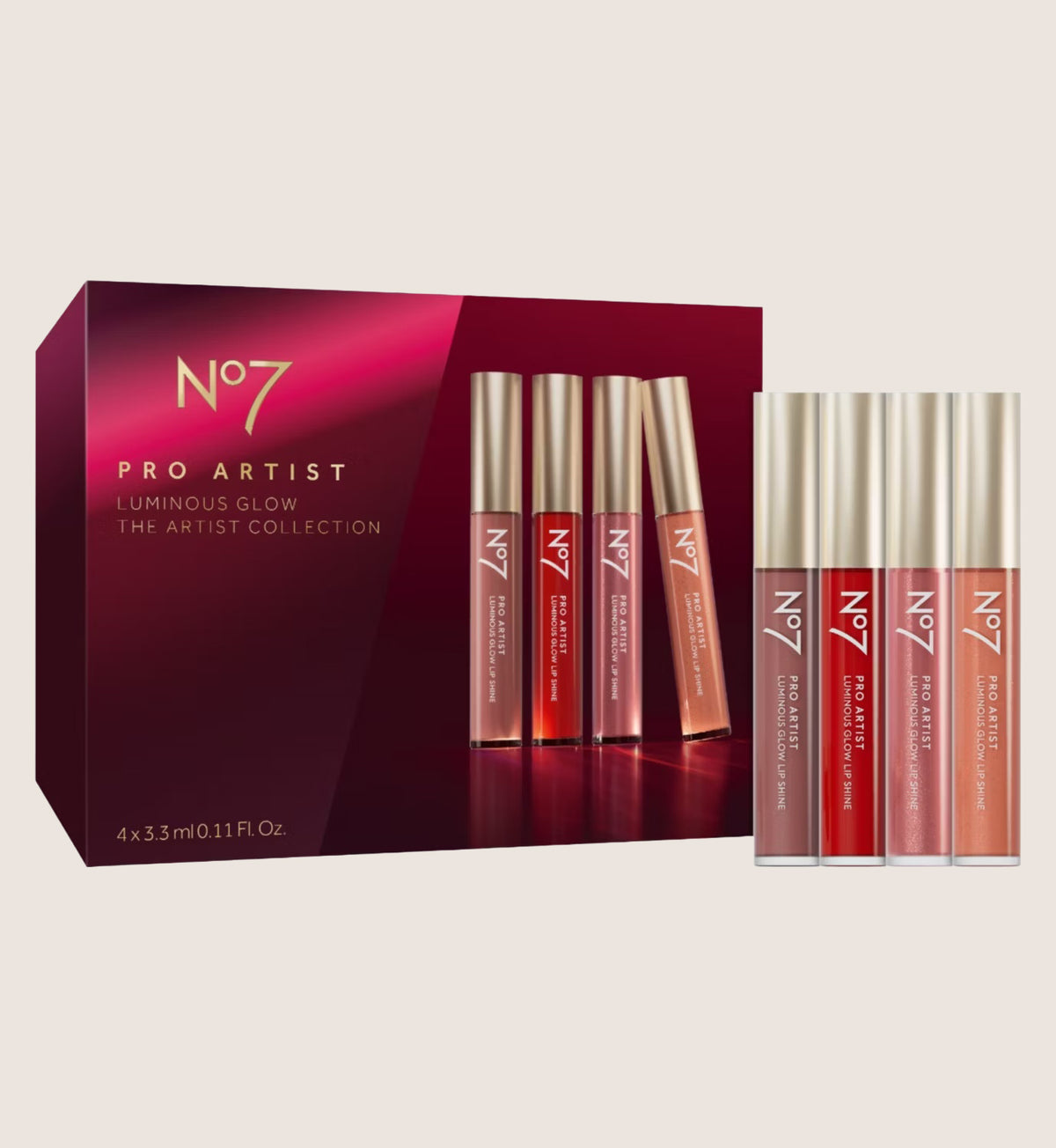 No7 Pro Artist Lipshine Library Beauty Gift Set For Her