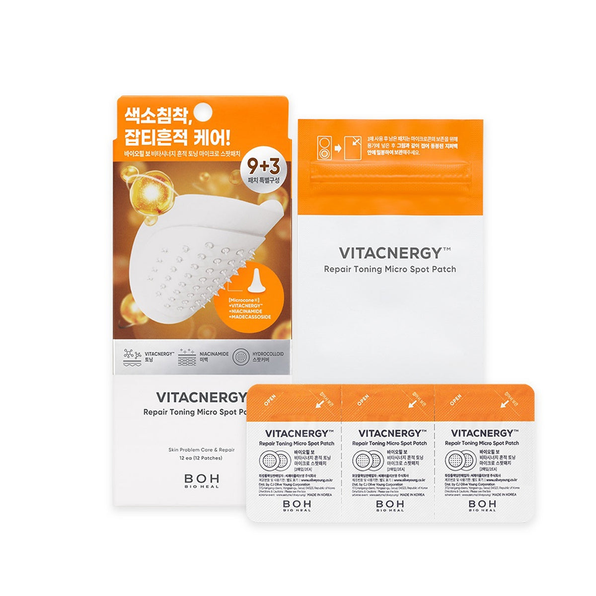 BIOHEAL BOH Vitacnergy Repair Toning Micro Spot Patch 9P Set (+3P) (Total 12P)