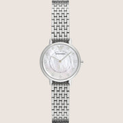 Emporio Armani Dress Crystal-Marked Mother of Pearl Ladies Watch AR2511