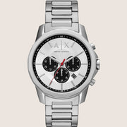 Armani Exchange Mens Dress Watch Silver Stainless Steel Bracelet AX1742