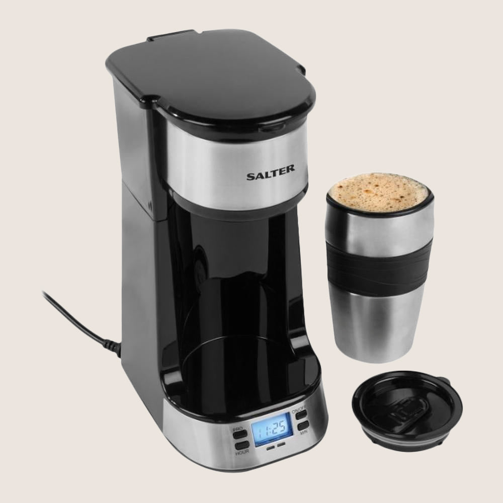 SALTER To Go EK2732 Filter Coffee Machine 24-Hour Timer 420ml Travel Mug