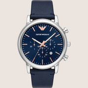 Emporio Armani Mens Watch Blue Leather Strap AR11451