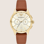 Emporio Armani Mens Watch Brown Leather Strap AR11714