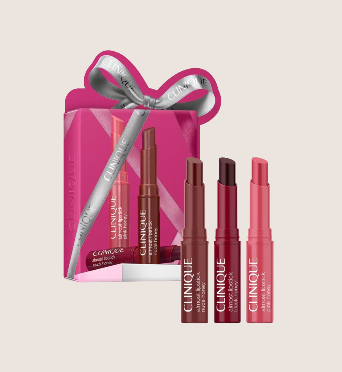 Clinique Almost Lipstick Honey Shades Makeup Beauty Gift Set For Her