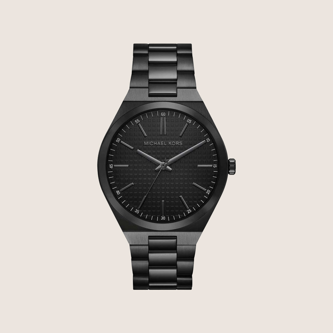 Michael Kors Men's Lennox Black Dial Stainless Steel Bracelet Watch MK9228