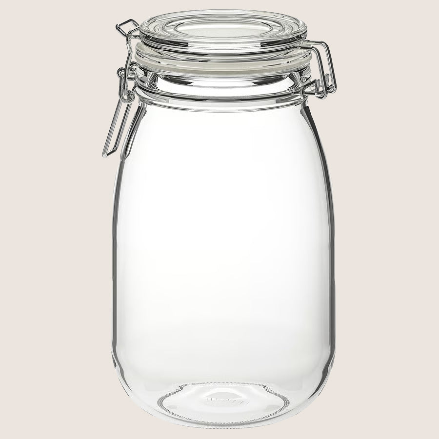 IKEA KORKEN Jar with Lid Clear Glass 1.8 L