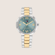 Tommy Hilfiger Women's Alice Light Blue Dial Two-Tone Steel Bracelet 1782680