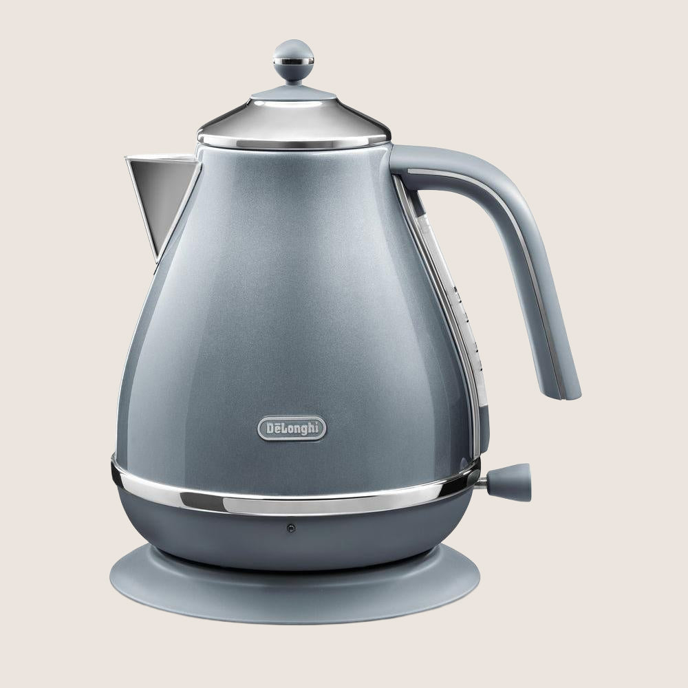 DELONGHI Icona Metallics KBOT3001.AZ Jug Kettle with Metallic Azure Finish 1.7L - Blue