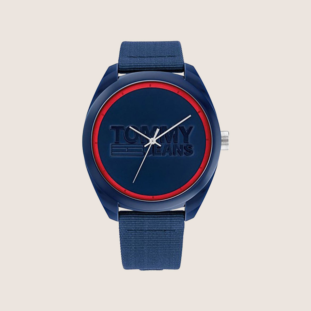 Tommy Hilfiger Men's Watch Blue Dial Textile Strap 1792041