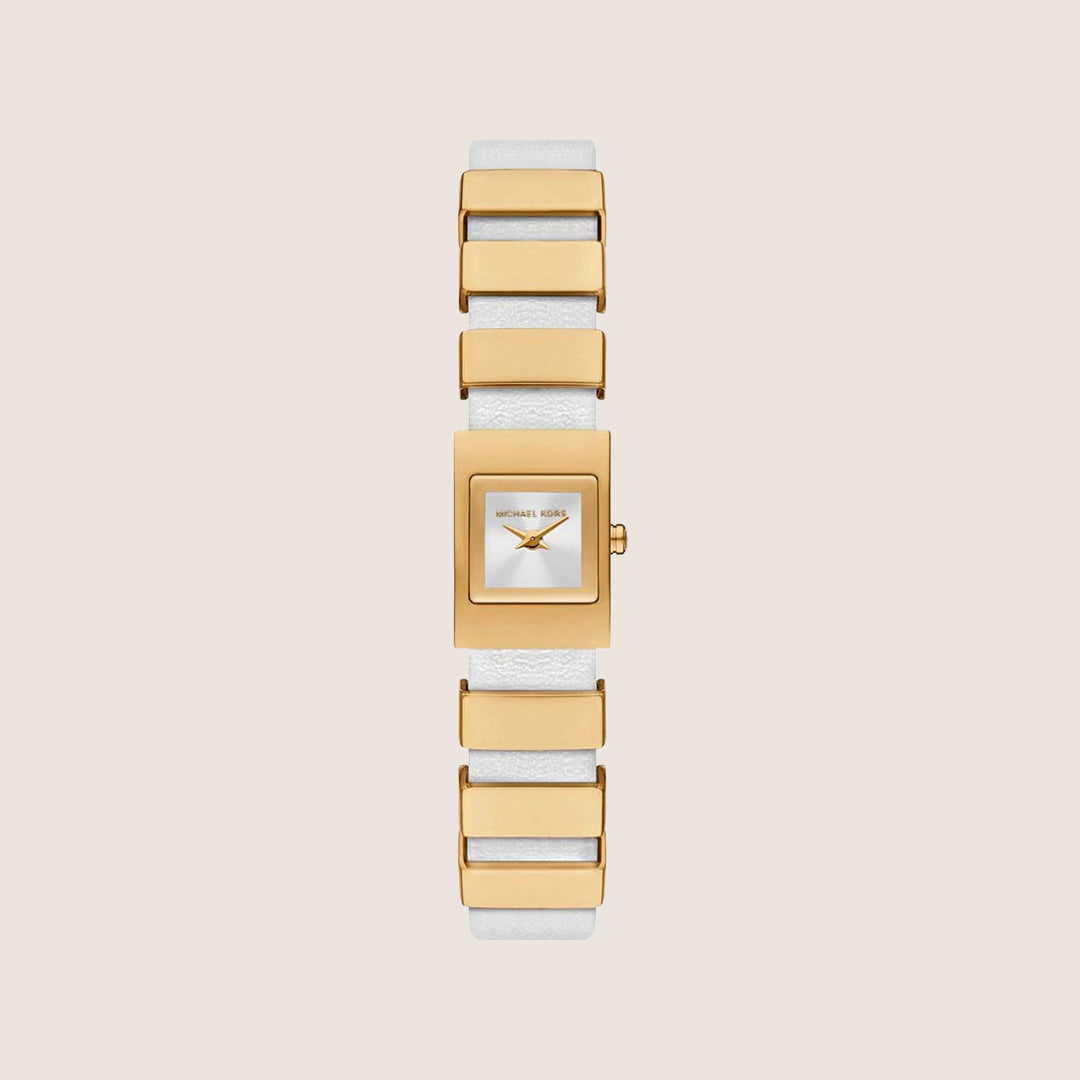 Michael Kors Women's Darrington Silver Dial Gold Case Watch MK4899