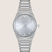 BOSS Men's Slim Silver Dial Stainless Steel Quartz Watch 1502736