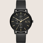 Armani Exchange Mens Sport Watch Black Stainless Steel Bracelet AX2716