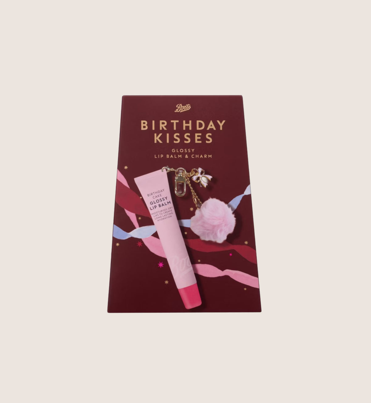 Boots Birthday Kisses Glossy Lip Balm & Charm Beauty Gift Set For Her