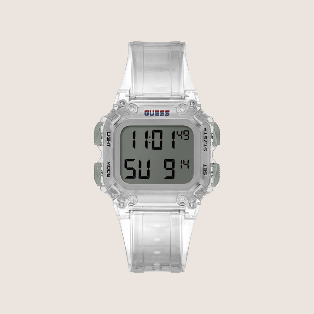 Guess Mens Sport Watch White Dial GW0270G1