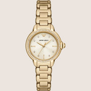 Emporio Armani Gold Bracelet Mother of Pearl Dial Ladies Watch AR11609