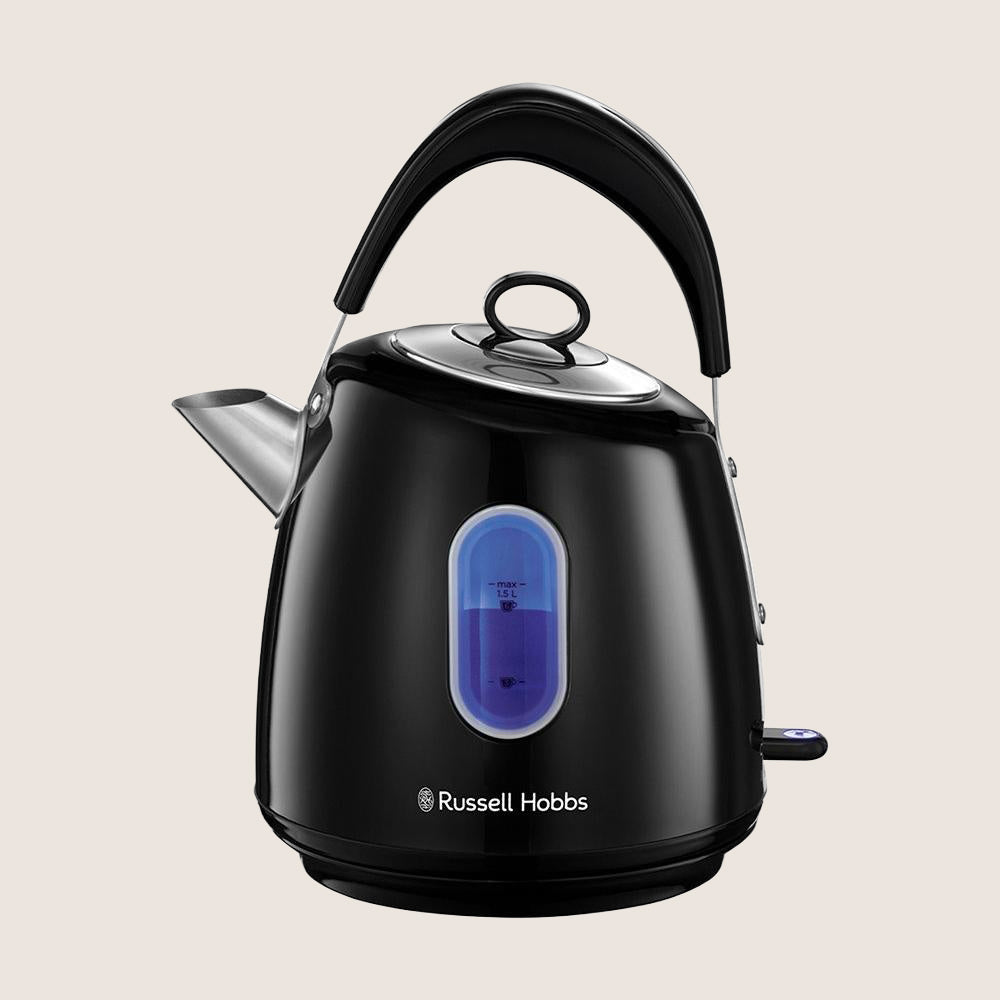 RUSSELL HOBBS Stylevia 28131 Traditional Kettle with Rounded Retro Design 1.7L - Black