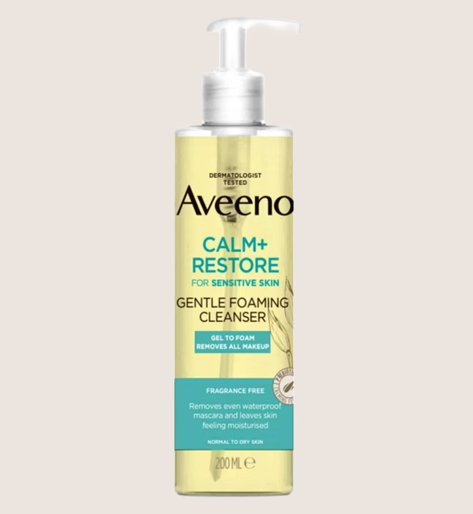 Aveeno Calm & Restore Foaming Cleanser Premium Skincare 200ml