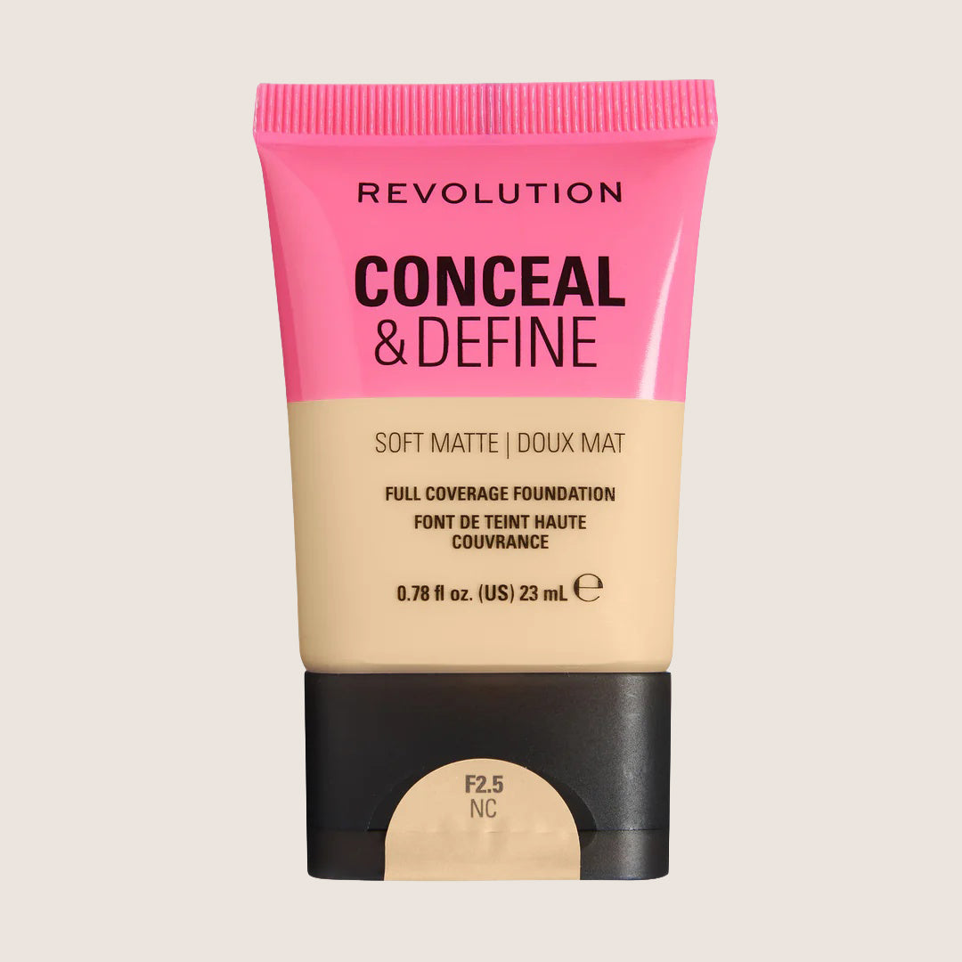 Revolution Conceal & Define Soft Matte Tube Foundation Flawless Base