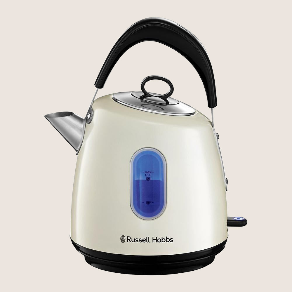 RUSSELL HOBBS Stylevia 28132 Traditional Kettle with Rounded Retro Design 1.7L - Cream