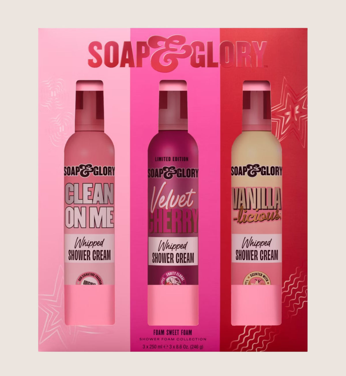 Soap & Glory Foam Sweet Foam Trio Bath & Body Gift Set For Her