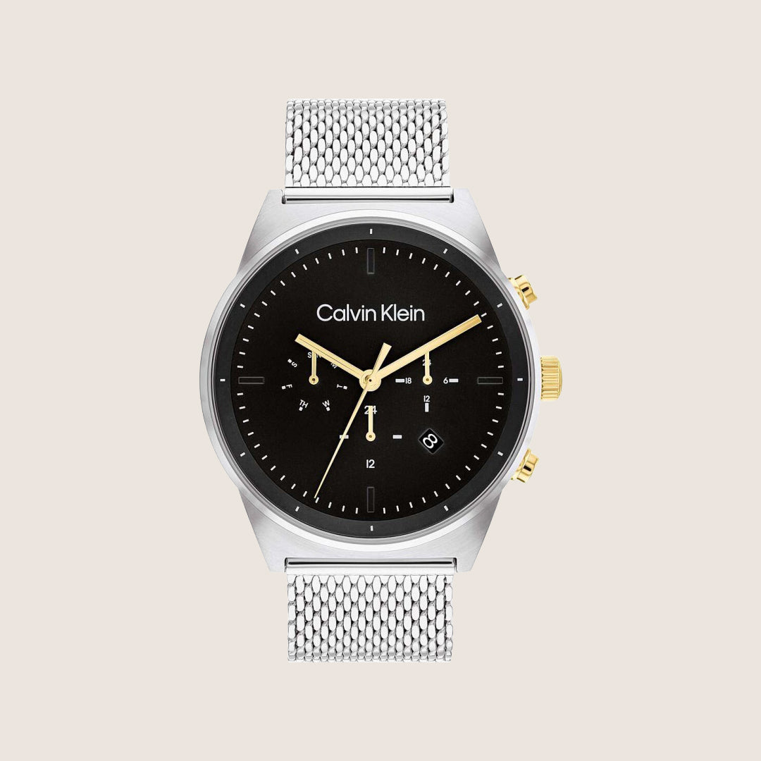 Calvin Klein Men's Impressive Watch Black Dial Day Date 25200296