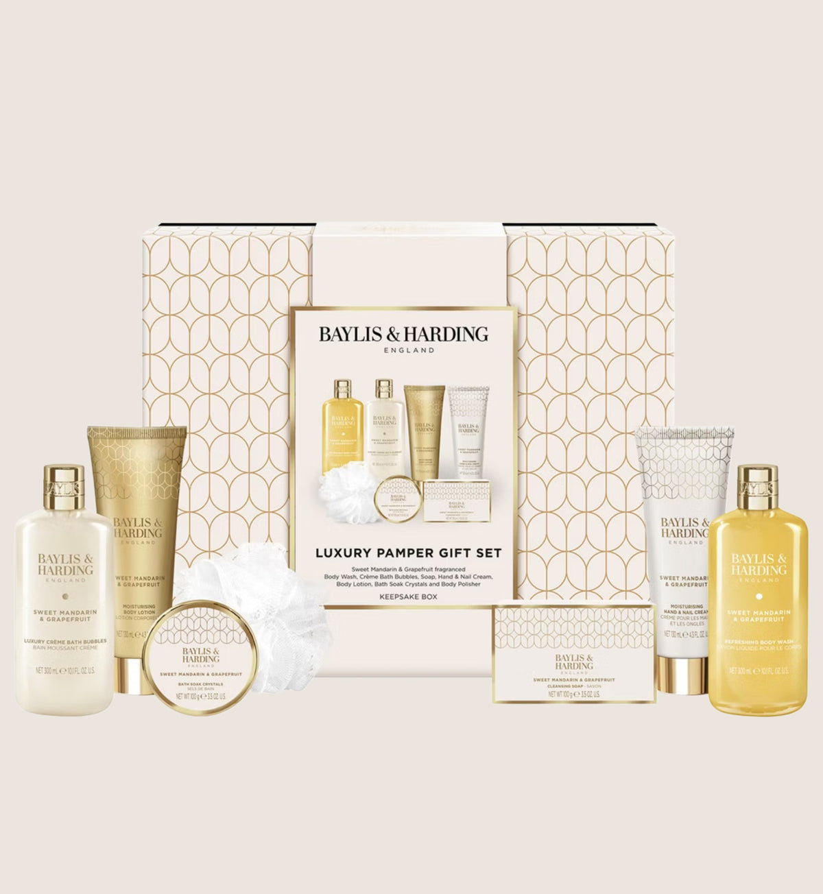 Baylis & Harding Sweet Mandarin & Grapefruit Luxury Pamper Bath & Body Gift Set For Her