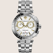 Versace Mens Aion Watch Steel Chronograph Silver Dial VE1D02323