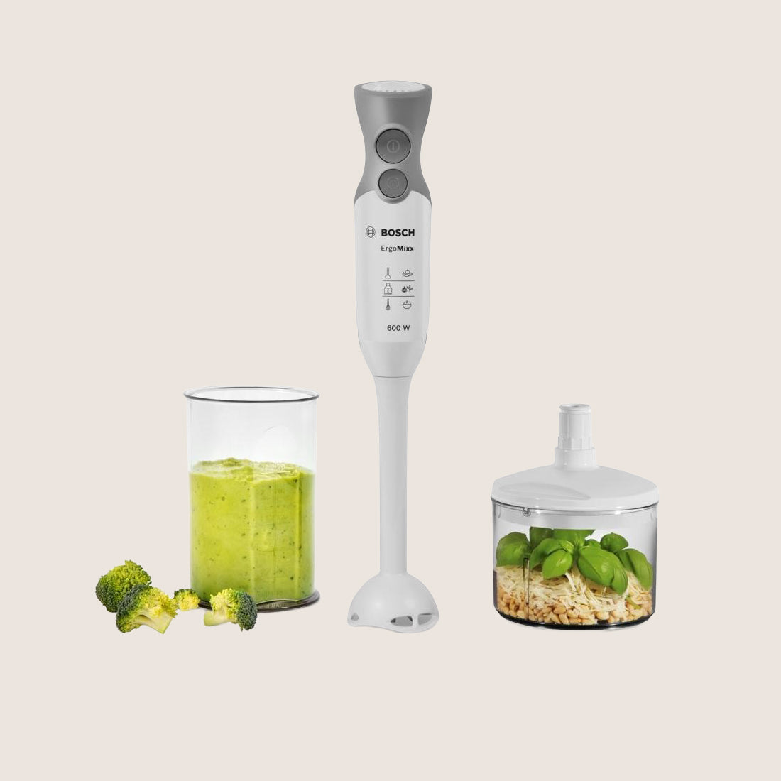 Bosch ErgoMixx MSM66020GB Hand Blender 600W 12-Speed with 5 Accessories