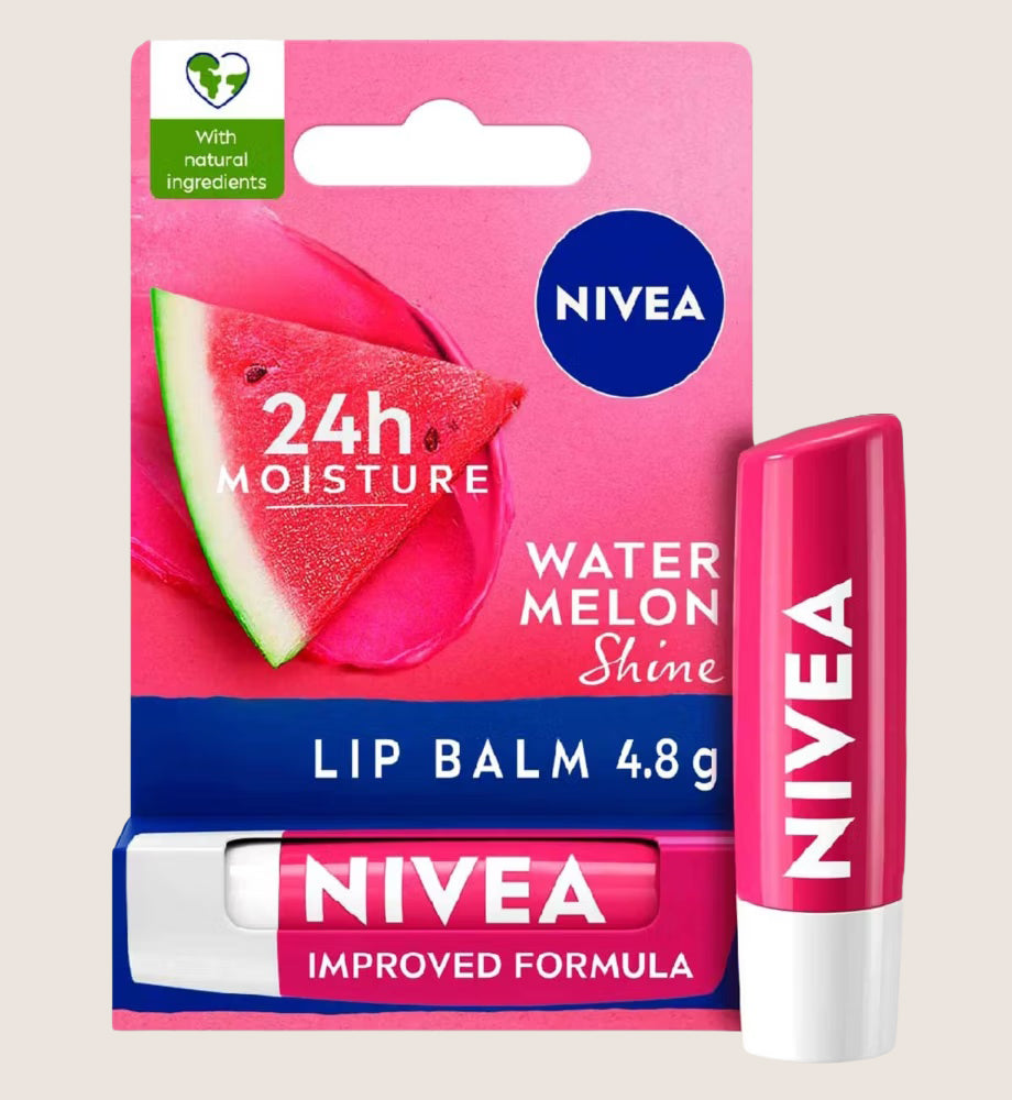 NIVEA Watermelon Shine Lip Balm, 4.8g