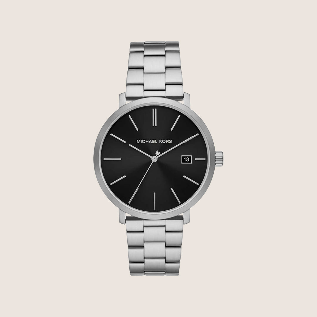 Michael Kors Men's Blake Black Dial Silver Stainless Steel Bracelet Watch MK9133