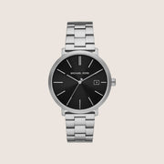 Michael Kors Men's Blake Black Dial Silver Stainless Steel Bracelet Watch MK9133