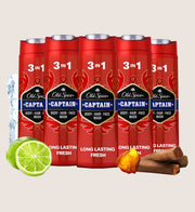 Old Spice Captain Shower Gel Bundle 3-in-1 Wash 5 x 400ml