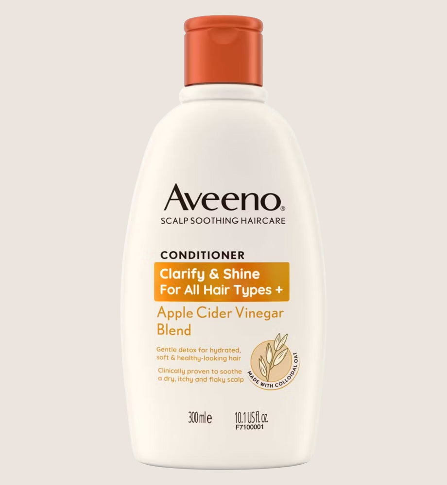 Aveeno Haircare Clarify and Shine+ Apple Cider Vinegar Conditioner Hair Nourishment 300ml