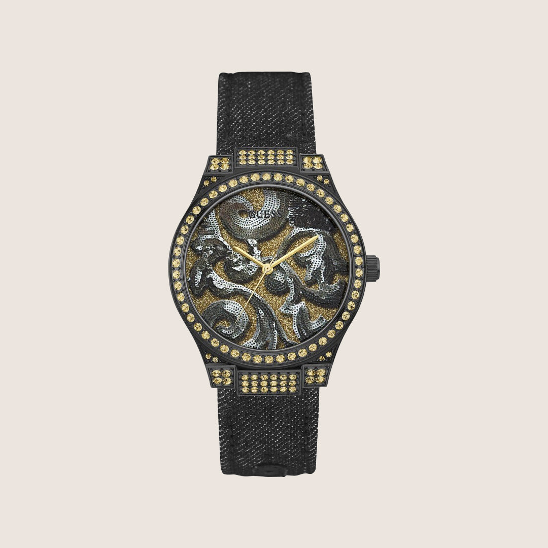 Guess Women's Black Dial Watch Black Dial W0844L1