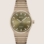 BOSS Men's Gold Dial Rose Gold Steel Automatic Bracelet Watch 1514184