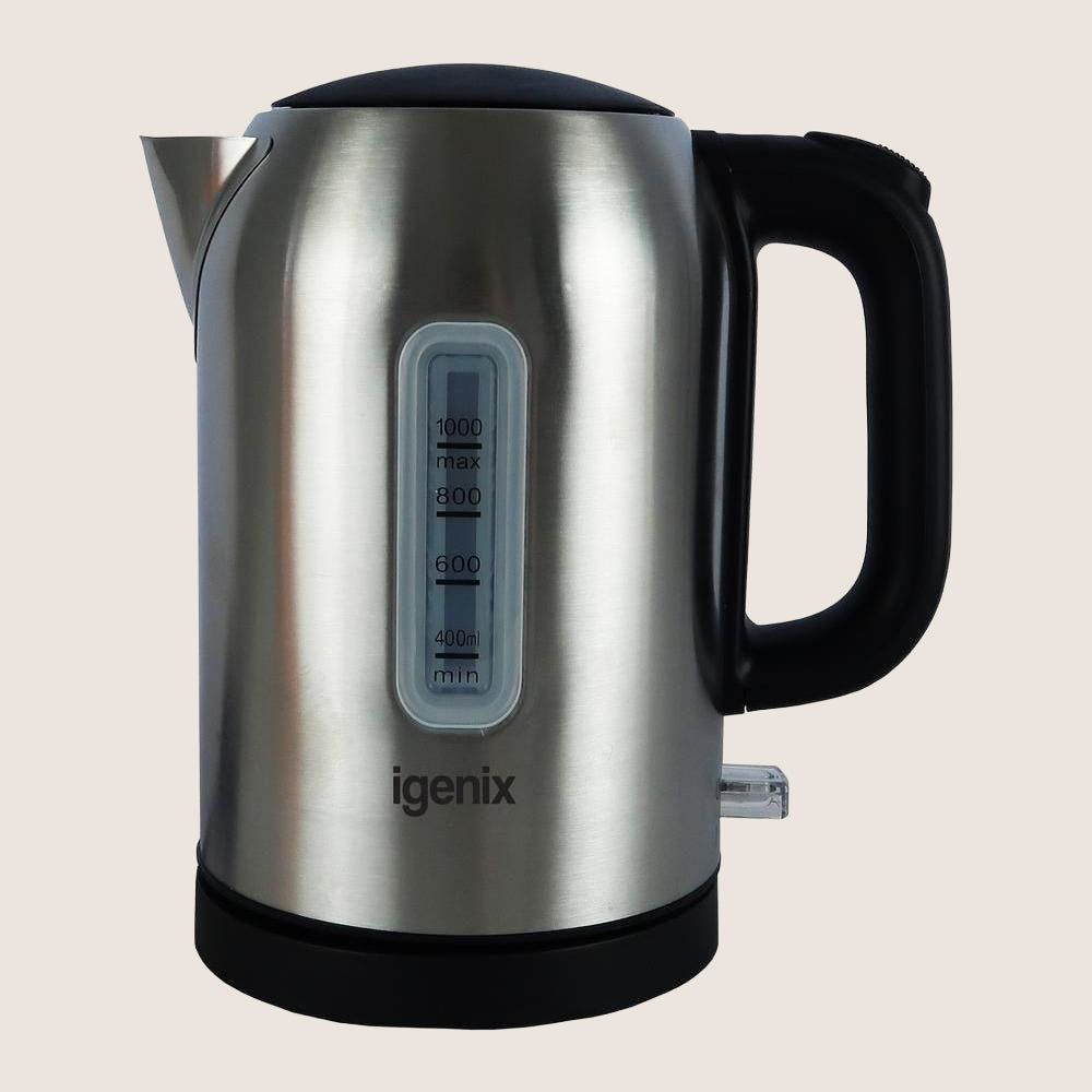 IGENIX IGK01022SS Jug Kettle with Brushed Steel Body 1.7L - Stainless Steel