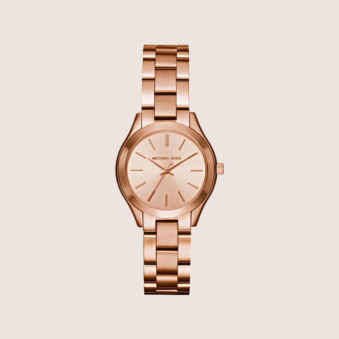 Michael Kors Women's Slim Runway Rose Gold Dial Watch MK3513