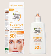 Garnier Ambre Solaire Super UV SPF50+ Vitamin Cg Sun Protection Face Fluid 40ml