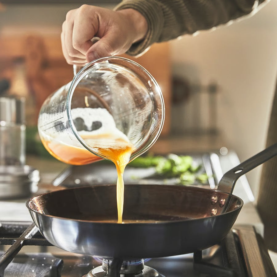 IKEA VARDAGEN Frying pan, carbon steel, 24 cm, Steel, Oil