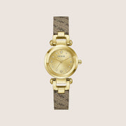 Guess Women's Ginger Watch Crystal-Set Gold Dial GW1021L2
