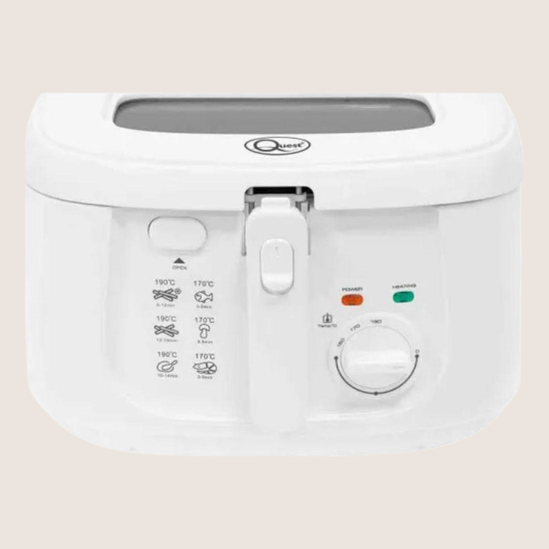 QUEST 35230 Deep Fryer with Coolwall Technology 1800W 2.5L - White