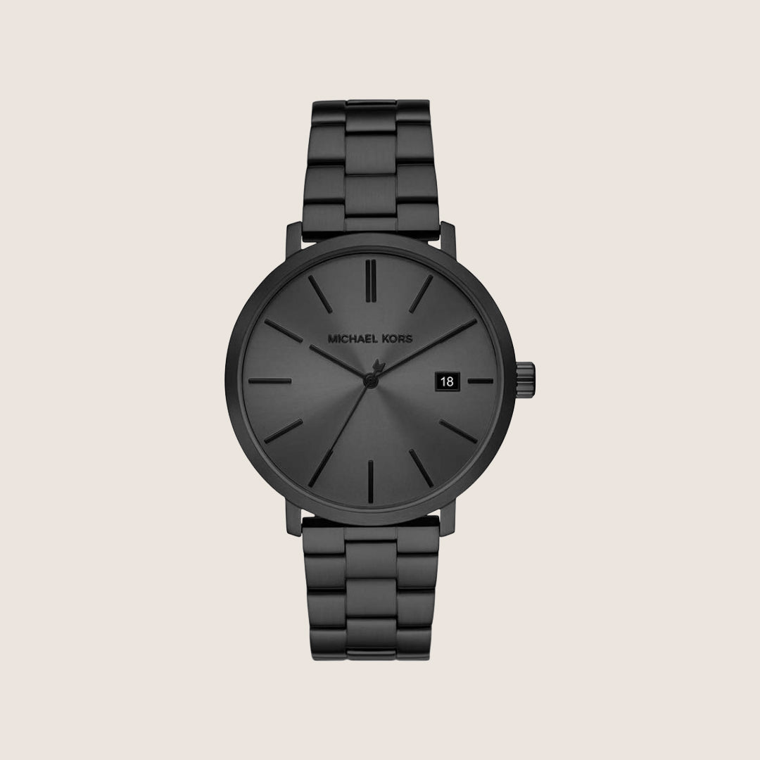 Michael Kors Men's Blake Black Dial All-Black Stainless Steel Bracelet Watch MK9135