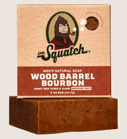 Dr. Squatch Wood Barrel Bourbon Soap Bar Exfoliating Jimmy Red Corn 141.7g