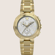 Versace Mens Watch Gold Chronograph White Dial VE2H00621